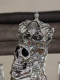 Silver Electroplated Fallen Queen with Crown Skull Ornament
