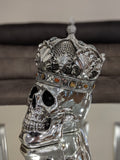 Silver Electroplated Fallen Queen with Crown Skull Ornament