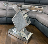 Crushed Diamante Diamond Mirrored Console Table