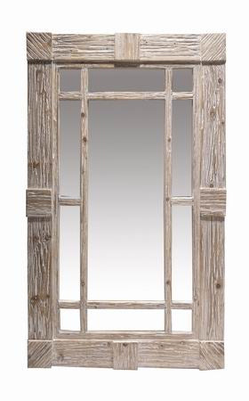 Drift Wood Rectangular Segmented Wall Mirror