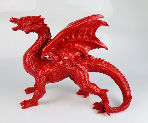 Small Red Welsh Dragon Ornament