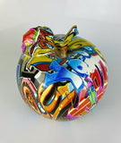 Multicolour Graffiti Apple Ornament