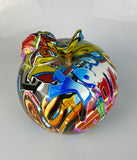 Multicolour Graffiti Apple Ornament