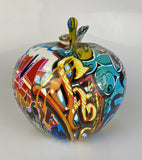 Multicolour Graffiti Apple Ornament