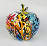 Multicolour Graffiti Apple Ornament