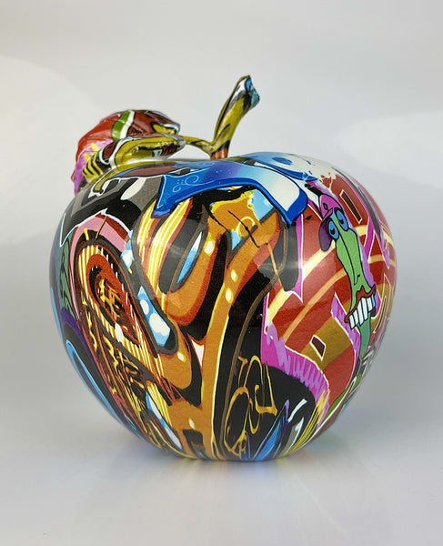 Multicolour Graffiti Apple Ornament