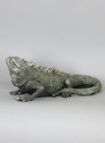 Silver Life Like Iguana Ornament Figurine Lizard Reptile