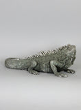 Silver Life Like Iguana Ornament Figurine Lizard Reptile