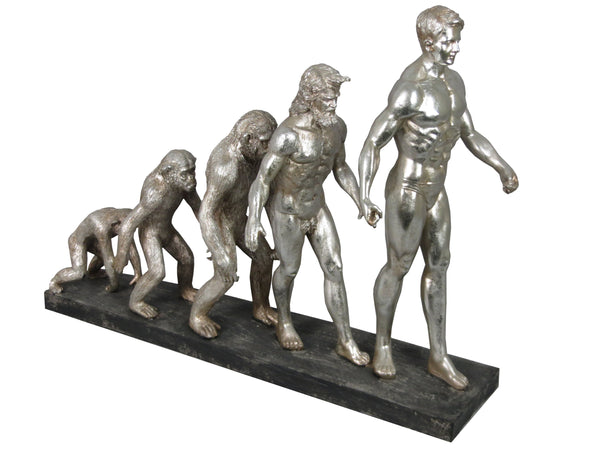 Silver Human Evolution of Man Ornament