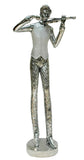 Silver Electroplated & White Violin Musician Ornament