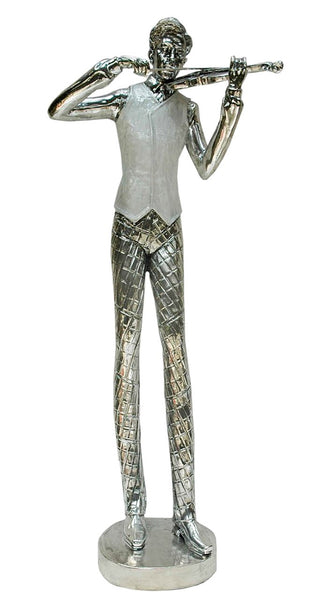 Silver Electroplated & White Violin Musician Ornament
