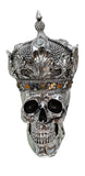 Silver Electroplated Fallen Queen with Crown Skull Ornament
