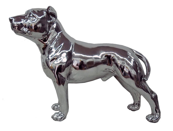 Silver staffordshire bull terrier sale ornaments