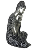 Silver & Black Left Hand Facing Buddha Ornament