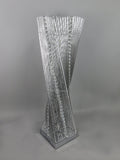 Cayan Tower Silver Twisted Prism Crystal Encrusted LED Wire Table Lamp