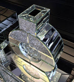 Mirrored Floating Crystal Flask Vase