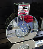 Mirrored Floating Crystal Flask Vase