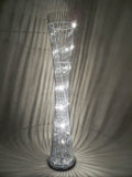 Diablo Silver Twisted Tower Floor Lamp