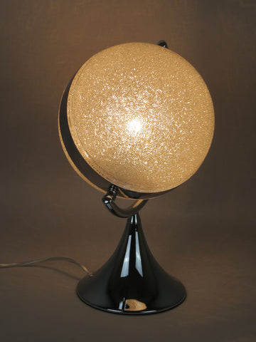 Silver Chrome Sparkle Globe Table Lamp