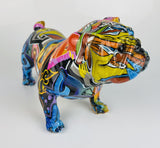 Multicolour Graffiti Small British Bulldog Ornament