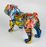 Multicolour Graffiti Small British Bulldog Ornament
