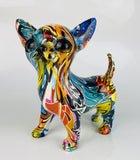 Multicolour Graffiti Chihuahua Puppy Dog Ornament