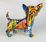 Multicolour Graffiti Chihuahua Puppy Dog Ornament