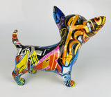 Multicolour Graffiti Chihuahua Puppy Dog Ornament