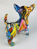 Multicolour Graffiti Chihuahua Puppy Dog Ornament