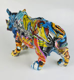 Multicolour Graffiti Rhino Ornament