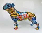 Multicolour Graffiti Small Staffordshire Bull Terrier Ornament