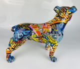 Multicolour Graffiti Small Staffordshire Bull Terrier Ornament