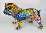 Multicolour Graffiti Large British Bulldog Ornament