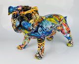 Multicolour Graffiti Large British Bulldog Ornament