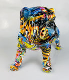 Multicolour Graffiti Large British Bulldog Ornament