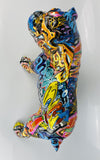 Multicolour Graffiti Large British Bulldog Ornament