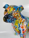 Multicolour Graffiti Large Staffordshire Bull Terrier Ornament