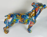 Multicolour Graffiti Large Staffordshire Bull Terrier Ornament