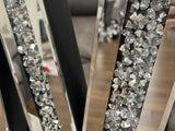 Mirrored large diamante crystal love letters wall art