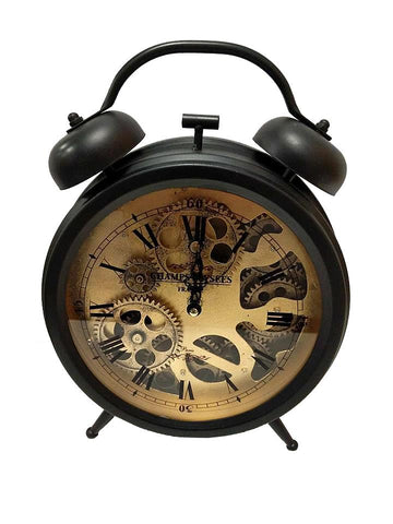 Black Skeleton Mantle Faux Alarm Clock