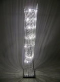Cayan Tower Silver Twisted Wire Floor Lamp