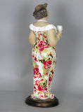 Fiorella Tuttodonna Curvy Buxom Busty Lady Woman Ornament Figurine with Wine Glass and Low Cut Gown