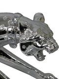Large Silver Spotted Leopard Ornament