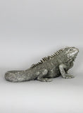 Silver Life Like Iguana Ornament Figurine Lizard Reptile