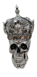 Silver Fallen Queen Skull with Crown Ornament