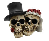 Death Do Us Part Married Large Couple Skull Ornament