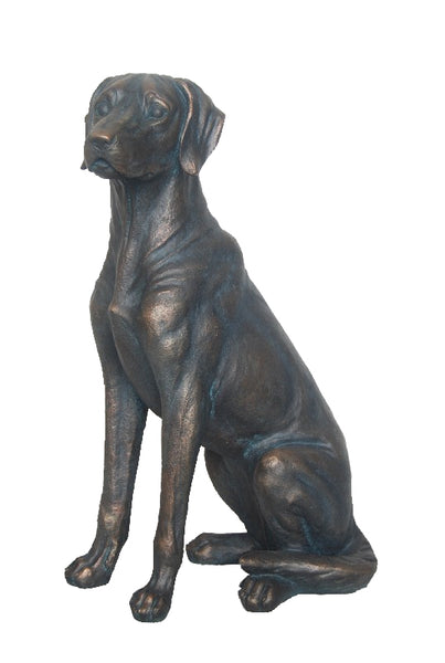 Sitting Copper Effect Labrador Dog Ornament