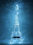 Medium Clear Crystal Diamante LED Eiffel Tower Table Lamp