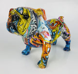 Multicolour Graffiti Small British Bulldog Ornament