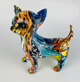 Multicolour Graffiti Chihuahua Puppy Dog Ornament